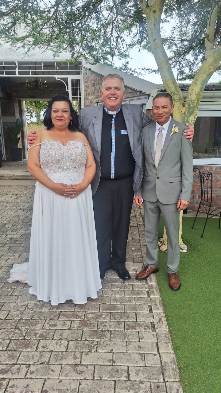 Wedding ceremony by Dr. Gerrit Rademeyer in Rouxville