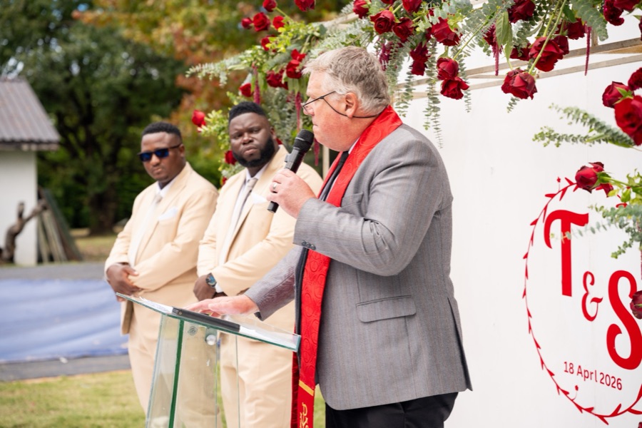 Wedding ceremony by Dr. Gerrit Rademeyer in Rouxville